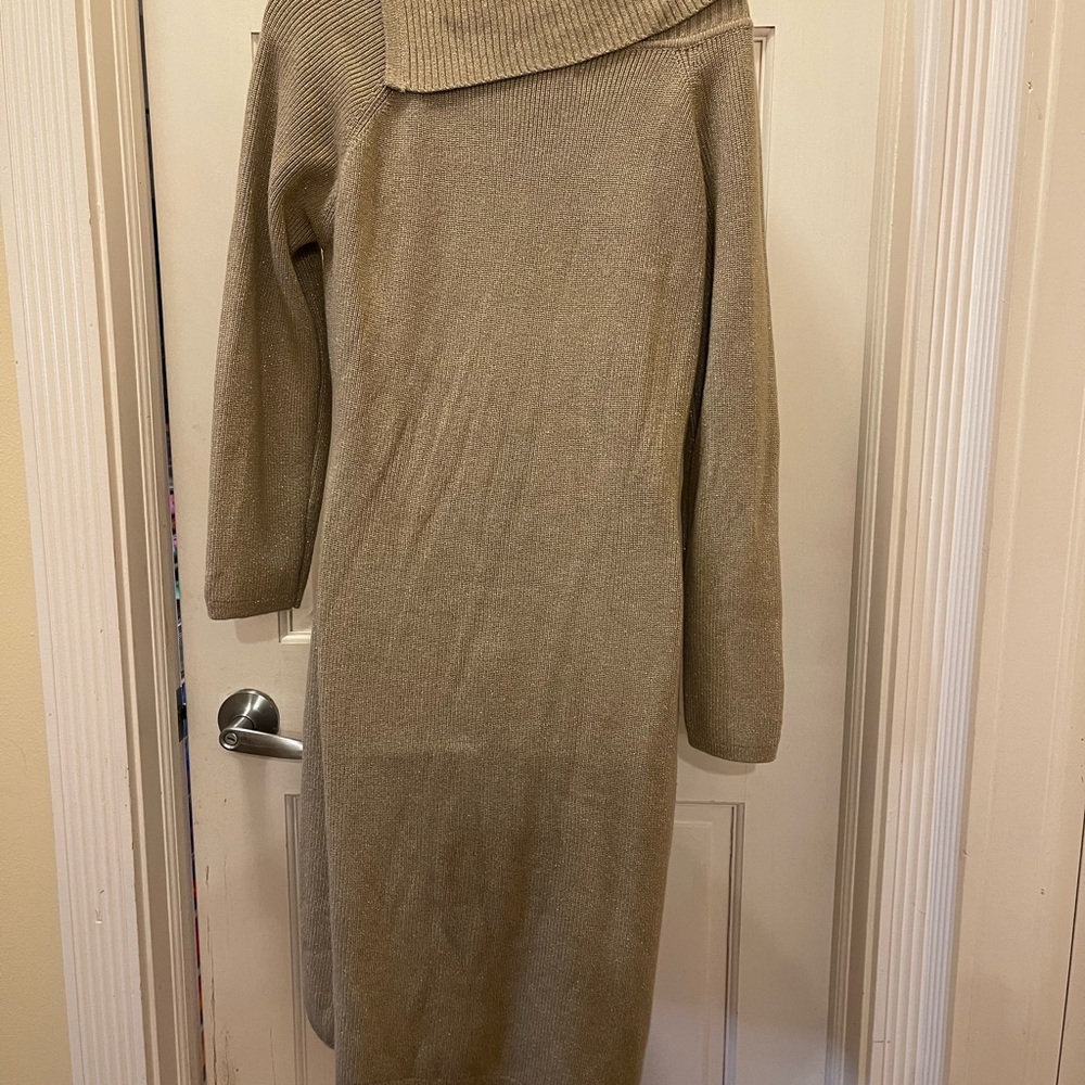Calvin Klein sweather dress gold . Cute and comfortable. - Picture 10 of 12